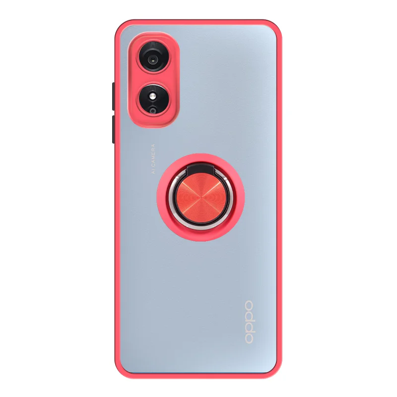 Capa Apokin para Oppo A17 em Gel com Suporte Fumado Vermelho - Imagem 3