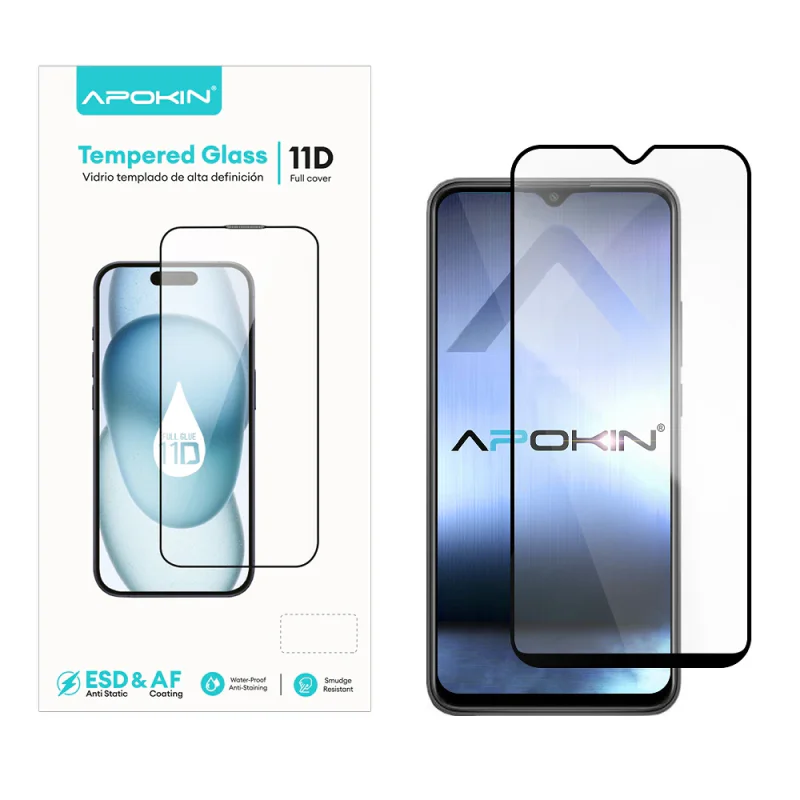Película de Vidro Apokin 11D para Xiaomi Redmi 9 / Poco M3 / Redmi 9T Preto