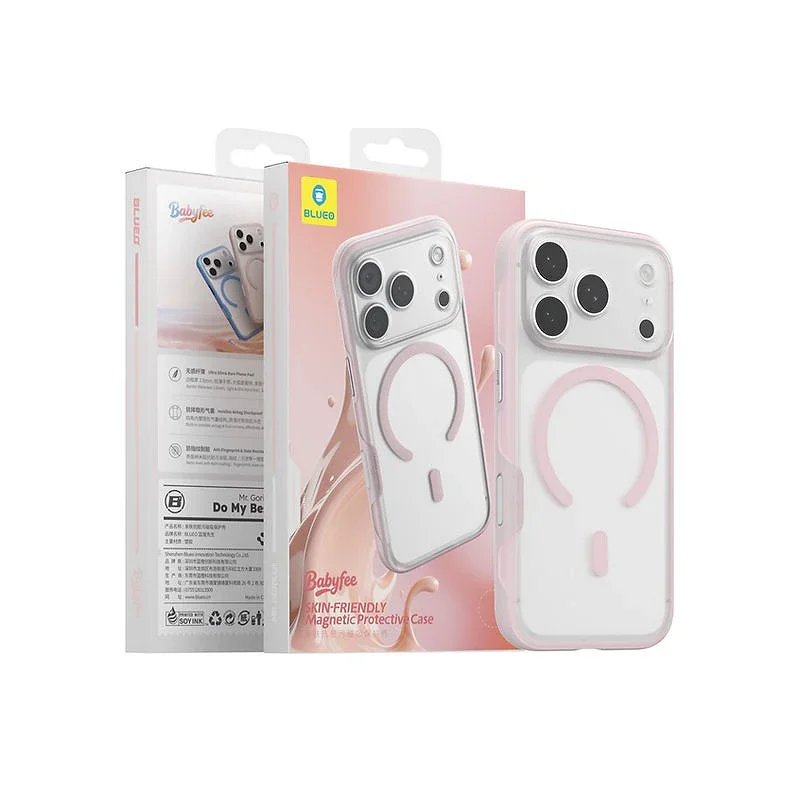 Capa Apokin Blueo Babyfee Skin Magnética para iPhone 17 Pro Max e 18 Pro Max Rosa - Imagem 4
