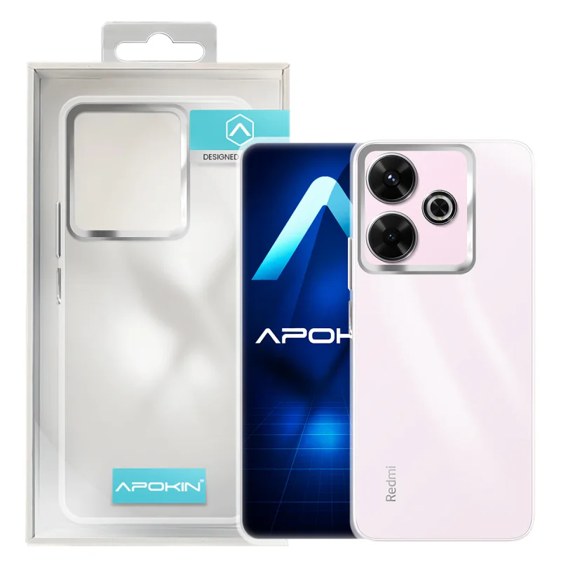 Capa Apokin para Xiaomi Redmi 13 Acrílica Transparente Lilás - Imagem 3