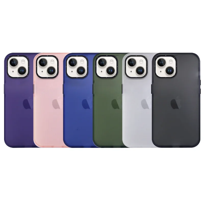 Capa Apokin Smoked com Proteção de Câmara para iPhone 14 Rosa - Imagem 1