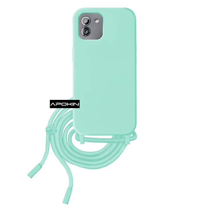 Capa Suave Apokin para Samsung Galaxy A03 com Cordão Vermelho - Imagem 2