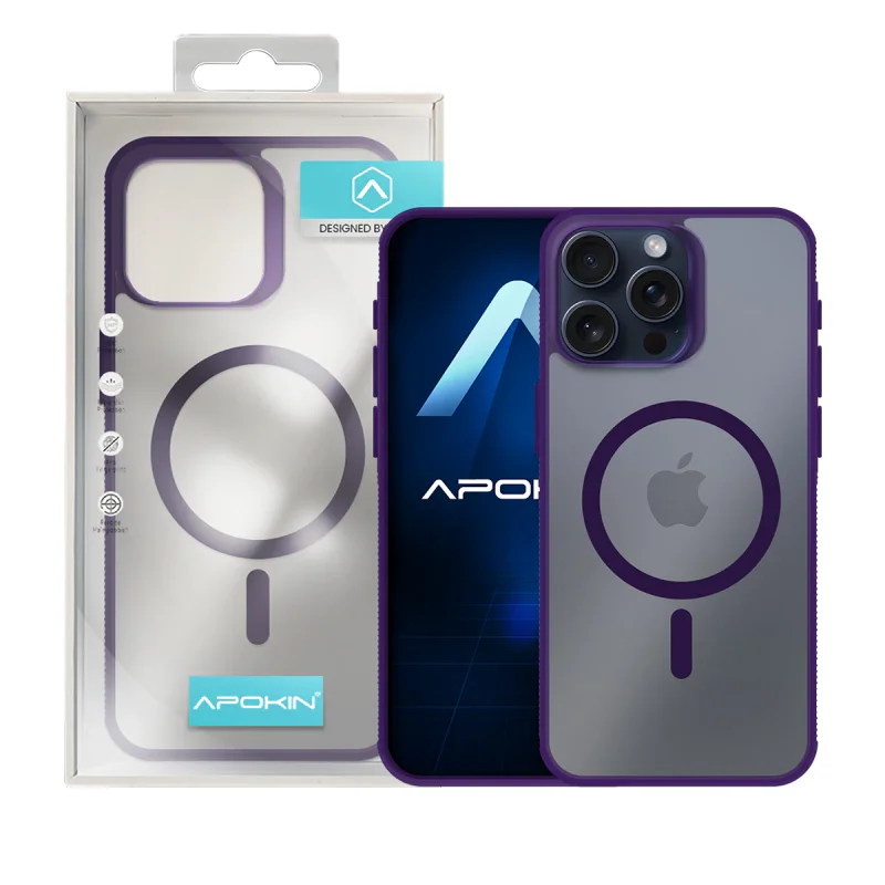 Capa Apokin ABR com MagSafe para iPhone 16 Pro Lilás - Imagem 3