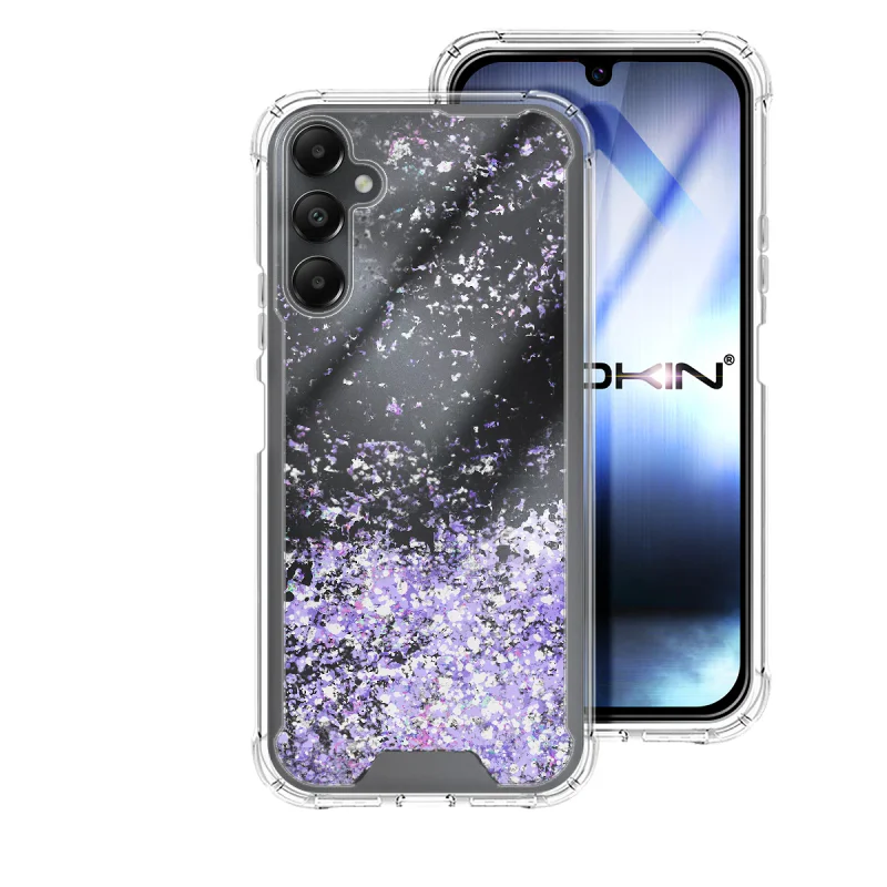 Capa Apokin para Samsung Galaxy A05s Gel Transparente com Brilho Azul turquesa - Imagem 2