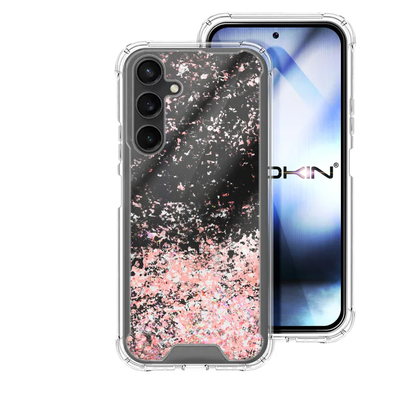 Capa Apokin para Samsung Galaxy S23 FE em Gel Transparente com Brilho Azul Turquesa - Imagem 3