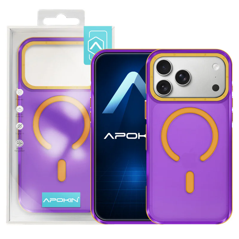 Capa Magnética Apokin para Galaxy A26 Bicolor Semitransparente com MagSafe Verde - Imagem 2