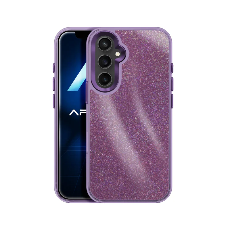 Capa Apokin para Samsung Galaxy S23 FE Acrílica com Purpurina Prata - Imagem 6