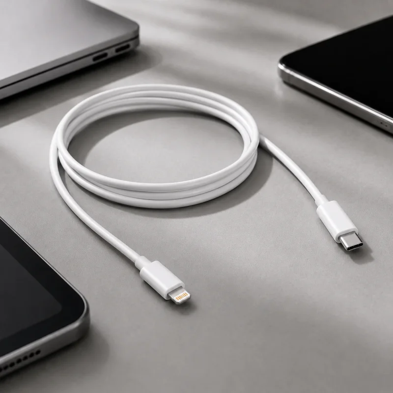 Cabo Apokin USB-C para Lightning 2 m Branco - Imagem 3