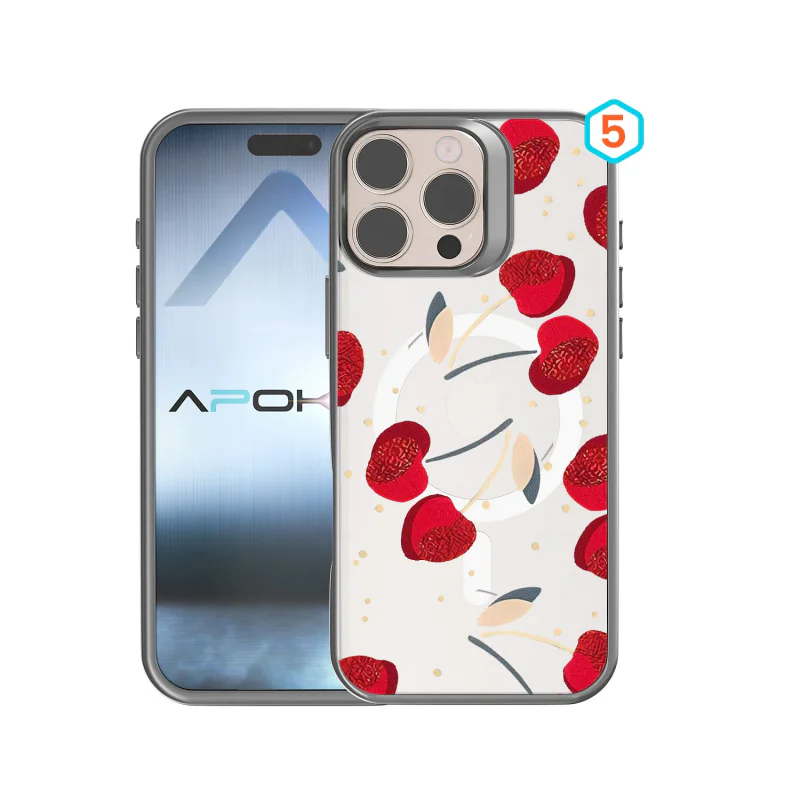 Capa Apokin para iPhone 14 Pro Max Semitransparente com Desenho e MagSafe Desenho 4 - Imagem 6
