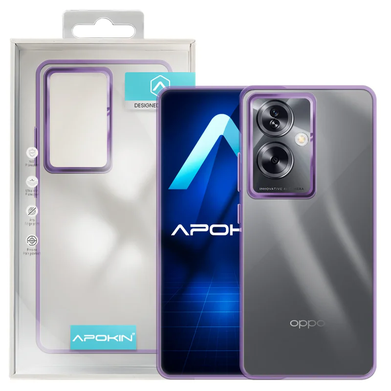 Capa Apokin para Oppo A79 Acrílica Transparente Lilás - Imagem 4