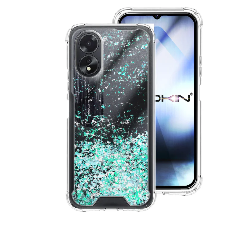 Capa Gel Apokin para Oppo A18 e A38 Transparente com Purpurinas Variedade de cores - Imagem 4