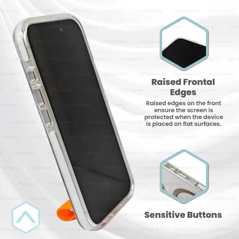 Capa Acrílica Apokin com Suporte e Alça MagSafe para iPhone 16 Pro Lilás - Imagem 6