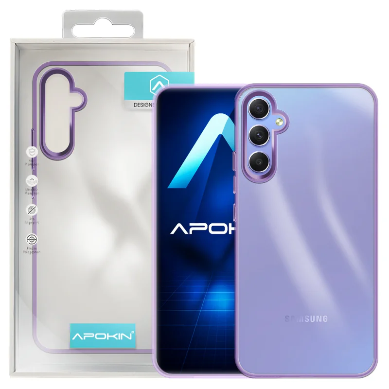 Capa Acrílica Apokin para Samsung Galaxy A05s Transparente Lilás - Imagem 4