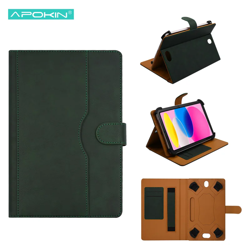 Capa Universal Apokin para Tablet de 10,5 a 11 polegadas Dobrável com Bolsos Azul marinho - Imagem 5