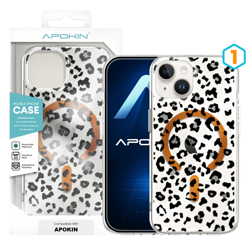 Capa Apokin para iPhone 13 e 14 em Silicone com MagSafe e Desenho 1 - Imagem 2