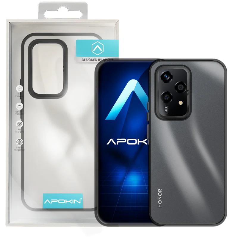 Capa Acrílica Transparente Apokin para Honor 200 Lite Preto - Imagem 2