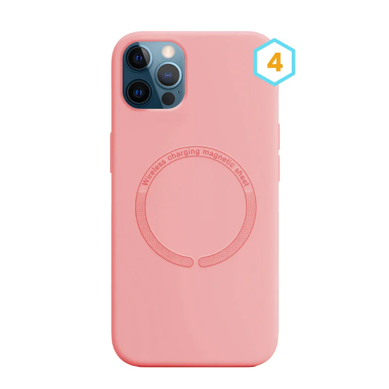 Capa Apokin para Apple iPhone 12 Pro Max Silicone Líquido com MagSafe Cor 23 - Imagem 5