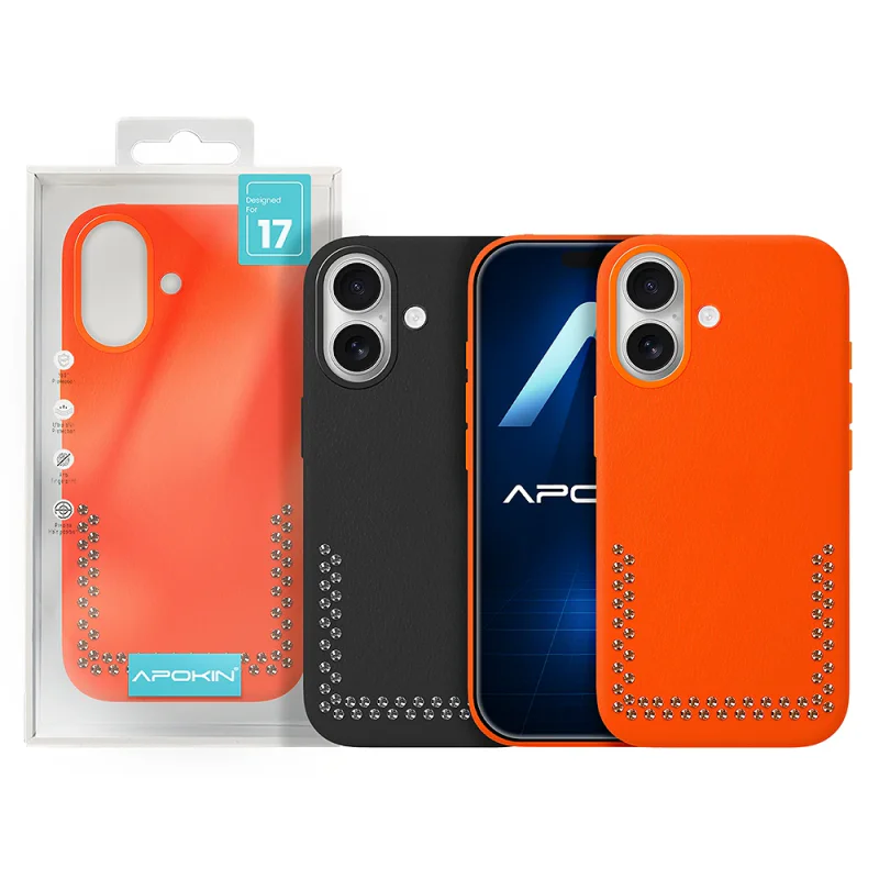 Capa Apokin Caesar em Pele para iPhone 17 Variedade de cores