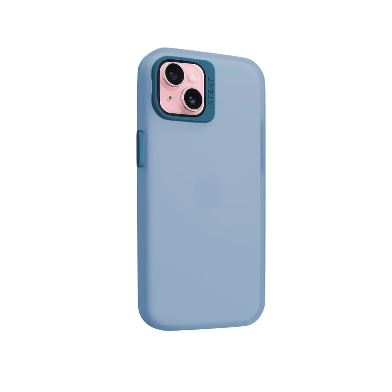 Capa Apokin para iPhone 13 Silicone Mate com Suporte Azul - Imagem 6