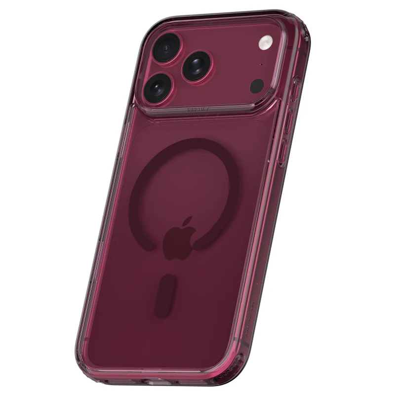 Capa Apokin Raptic Air Clear para iPhone 18 Pro com MagSafe Borgonha - Imagem 3