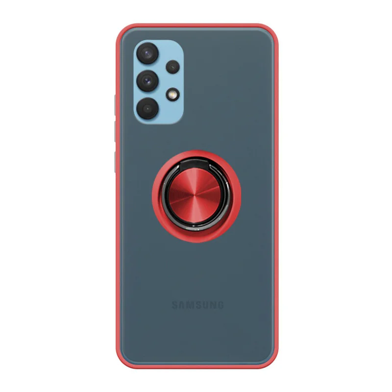 Capa Apokin para Samsung Galaxy A22 4G em Gel com Suporte Fumado Azul - Imagem 4