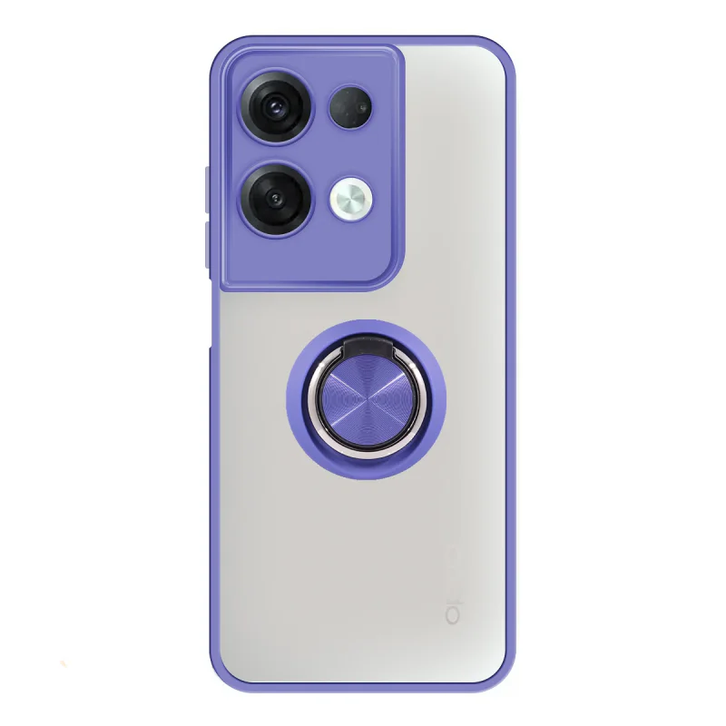 Capa Apokin para Oppo Reno 8 Pro Gel Efeito Fumado com Íman e Suporte Azul - Imagem 3