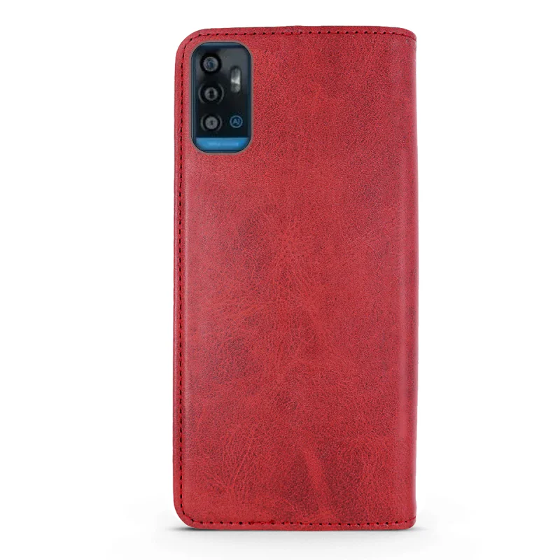 Capa Apokin para ZTE Blade A71 2021 em Ecopele com Porta-cartões Vermelho - Imagem 2