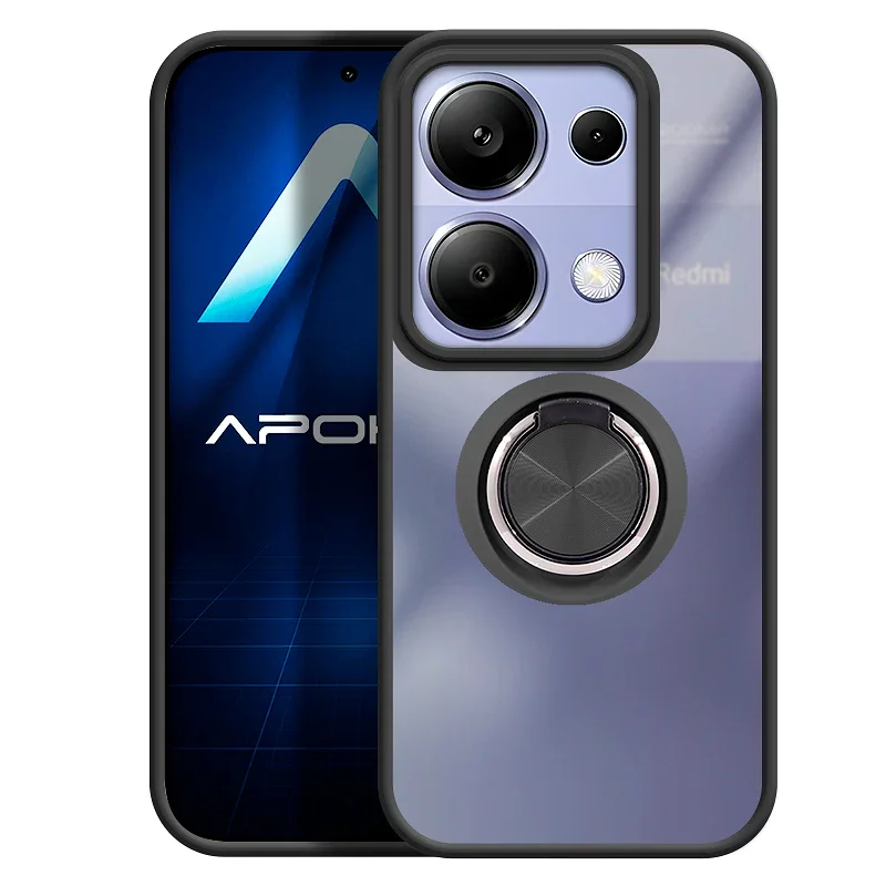 Capa de Gel Apokin com Íman e Suporte Fumado para Xiaomi Redmi Note 13 Pro 4G Azul - Imagem 3