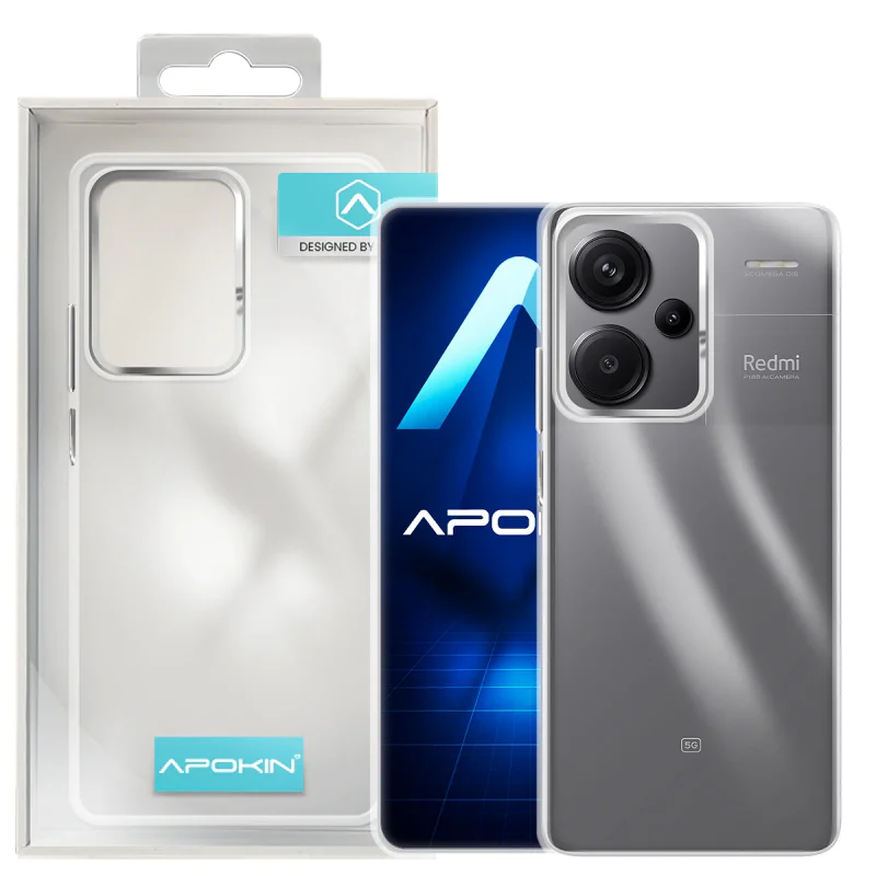 Capa Acrílica Apokin para Xiaomi Redmi Note 13 Pro Plus 5G Transparente Preto - Imagem 3