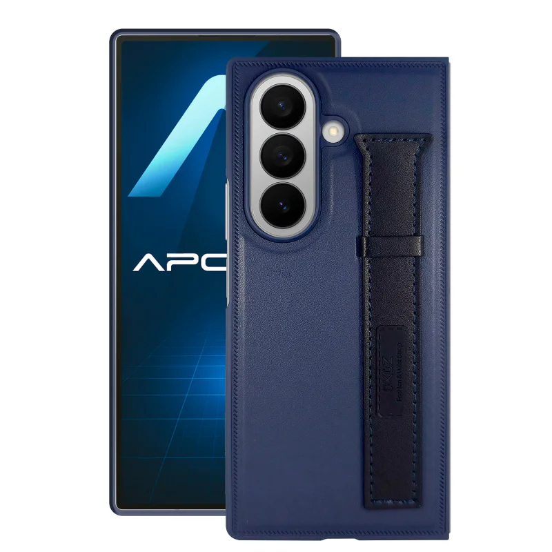 Capa Apokin para Samsung Galaxy Z Fold 8 em Pele com Fita Dobrável Variedade de cores - Imagem 3