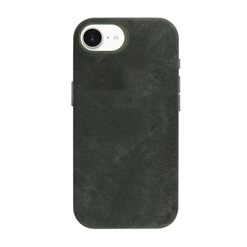 Capa Apokin Mocome para iPhone 16e e 17e em Pele com MagSafe Pistácio - Imagem 5