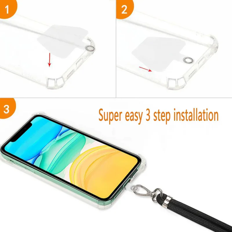 Cordão Universal Vermelho com Adaptador para Pendurar o Telemóvel 3 - Imagem 3
