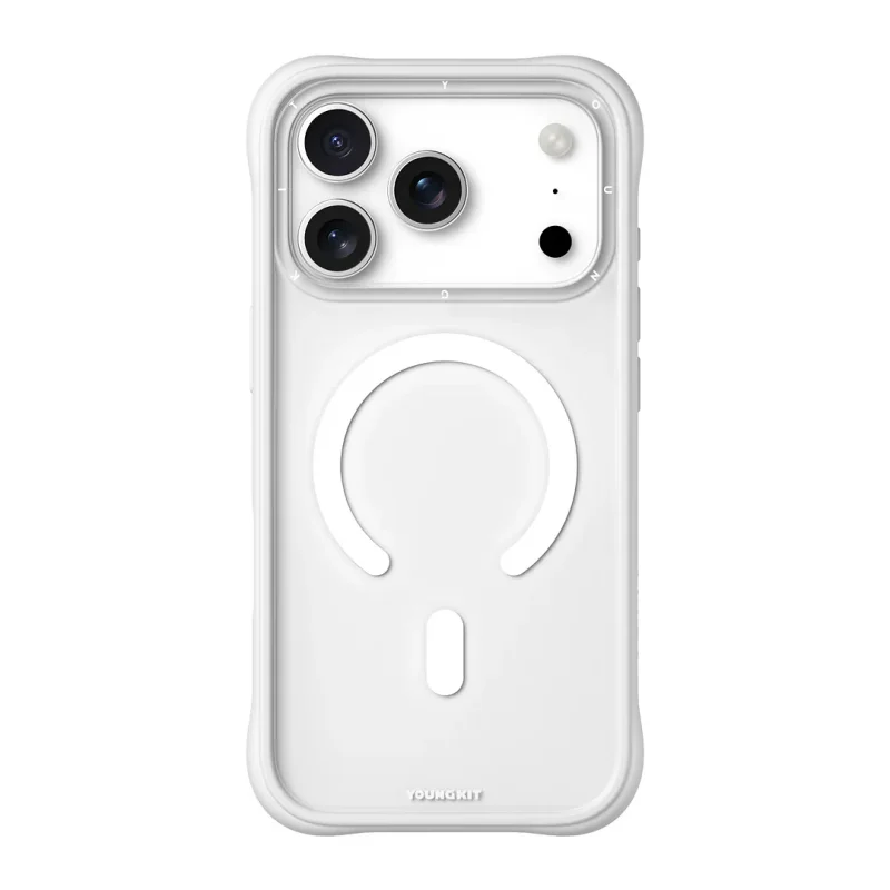 Capa Apokin Youngkit Dynamic II Magnética para iPhone 17 Pro e 18 Pro Branco