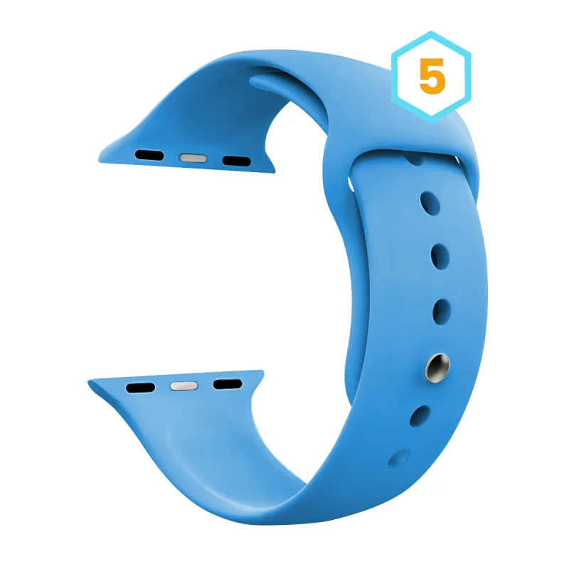 Bracelete de Silicone Apokin para Apple Watch 38 mm, 40 mm e 41 mm Cor 13 - Imagem 5