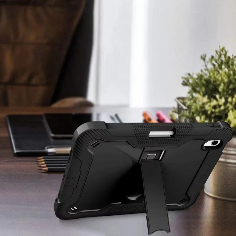 Capa Antichoque Apokin para Lenovo Tab M10 X606 10,3 polegadas com Suporte Preto - Imagem 5