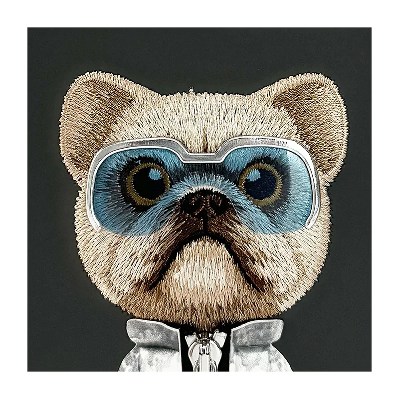 Capa Apokin Nimmy Cool e Cute 2.0 Bordada para Apple iPhone 17 Pro / 18 Pro Buldogue - Imagem 6