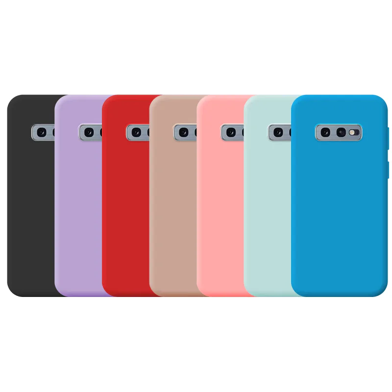 Capa de Silicone Suave Apokin para Samsung Galaxy S10e Rosa - Imagem 1