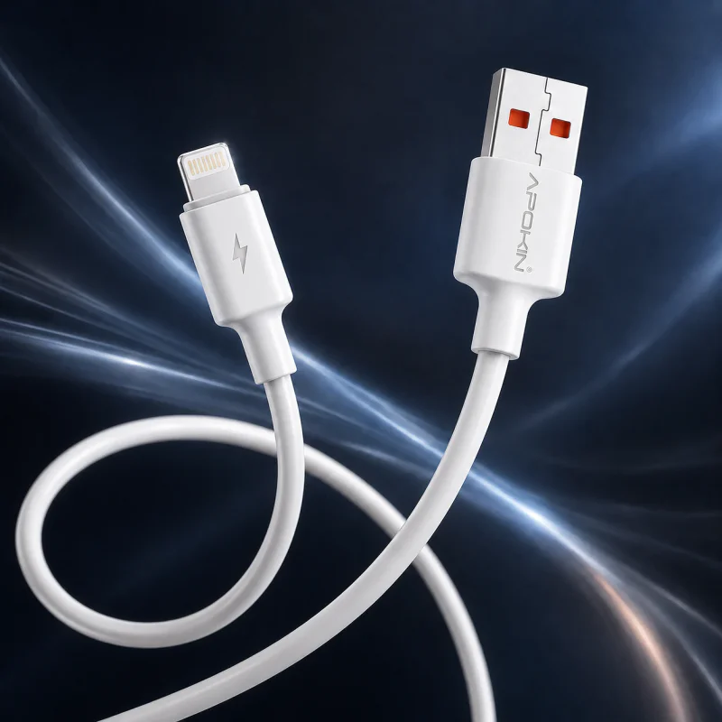 Cabo Apokin USB-A para Lightning 12 W 2,4 A 2 m Branco - Imagem 2