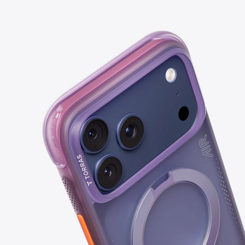 Capa Apokin Torras Ostand Q3 Air para iPhone 17 Pro Max e 18 Pro Max Colorblock Roxo - Imagem 5