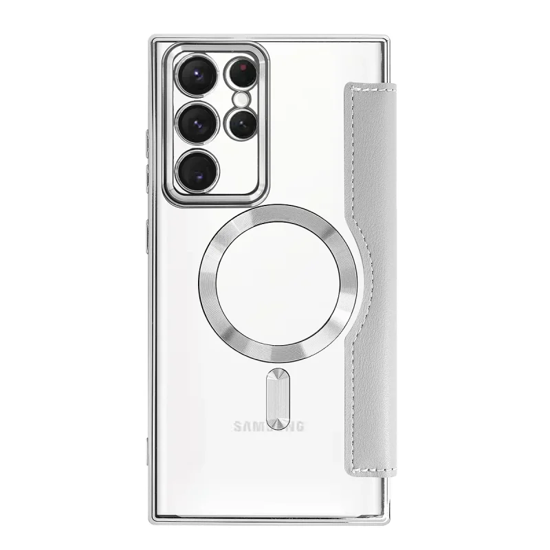 Capa Livro Apokin Mocome Cromada com MagSafe para Samsung Galaxy S22 Ultra Variedade de cores - Imagem 6