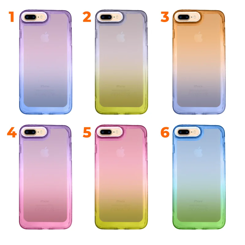 Capa Apokin Space para iPhone 7 / 8 Plus com Efeito Degradê e Folha Colorida Variedade de cores