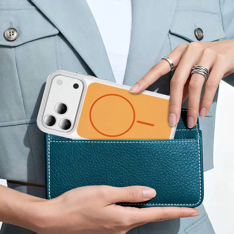 Capa Acrílica Apokin Clear Mag-Case com MagSafe para iPhone 17 Pro / 18 Pro Azul - Imagem 3
