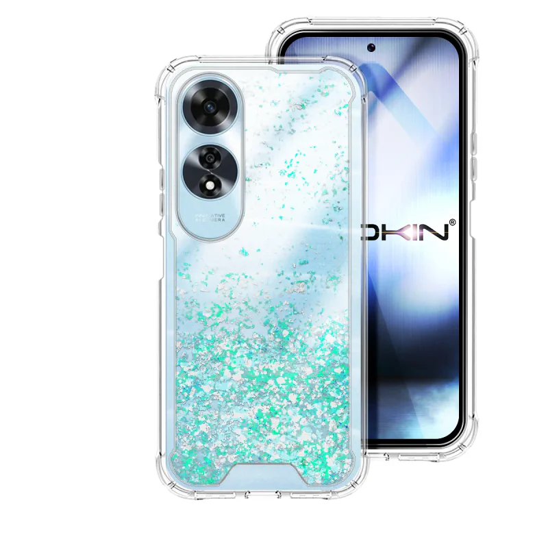 Capa Apokin AIR para Oppo A60 Gel Transparente com Glitter Lilás - Imagem 4