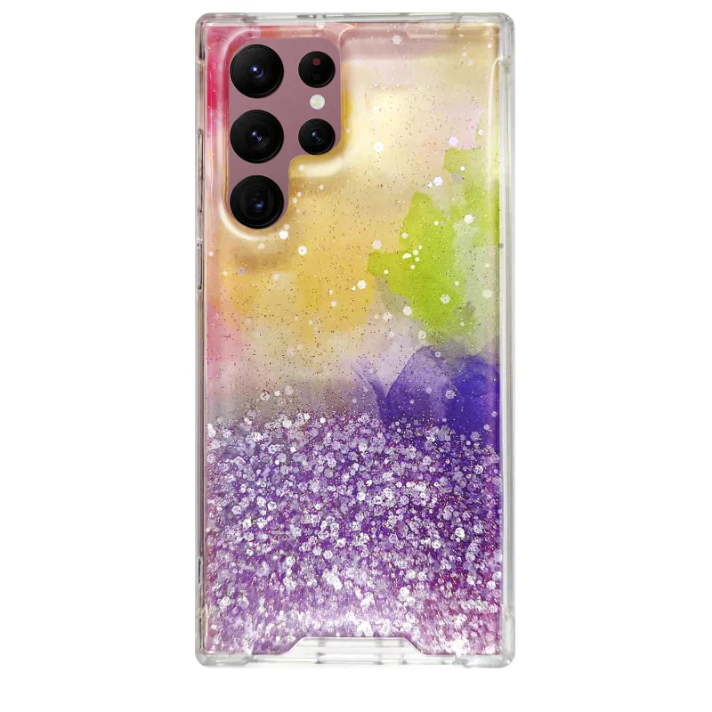 Capa Apokin para Samsung Galaxy S22 Ultra Gel Glitter com Proteção de Câmara 3D Multicolor - Imagem 3