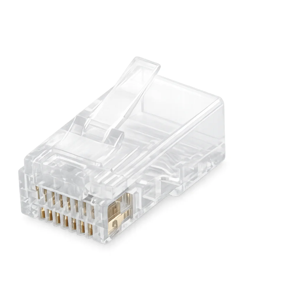 Conector RJ45 Macho Phasak Cat.6 UTP 23 AWG para Cabo Rígido Pack de 100