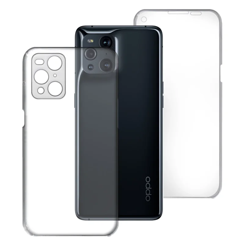 Capa Integral Apokin para Oppo Find X3 360° Silicone Transparente