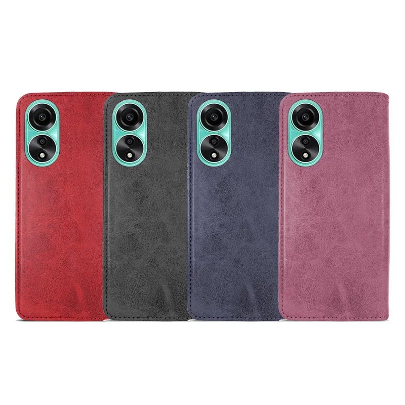 Capa Flip Apokin para Oppo A78 4G em Pele com Porta-Cartões Cor: Variedade de cores - Imagem 1