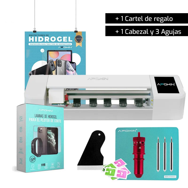 Máquina de Corte de Hidrogel Apokin 15 polegadas com Wi-Fi, Bluetooth, Sensor e 100 Películas