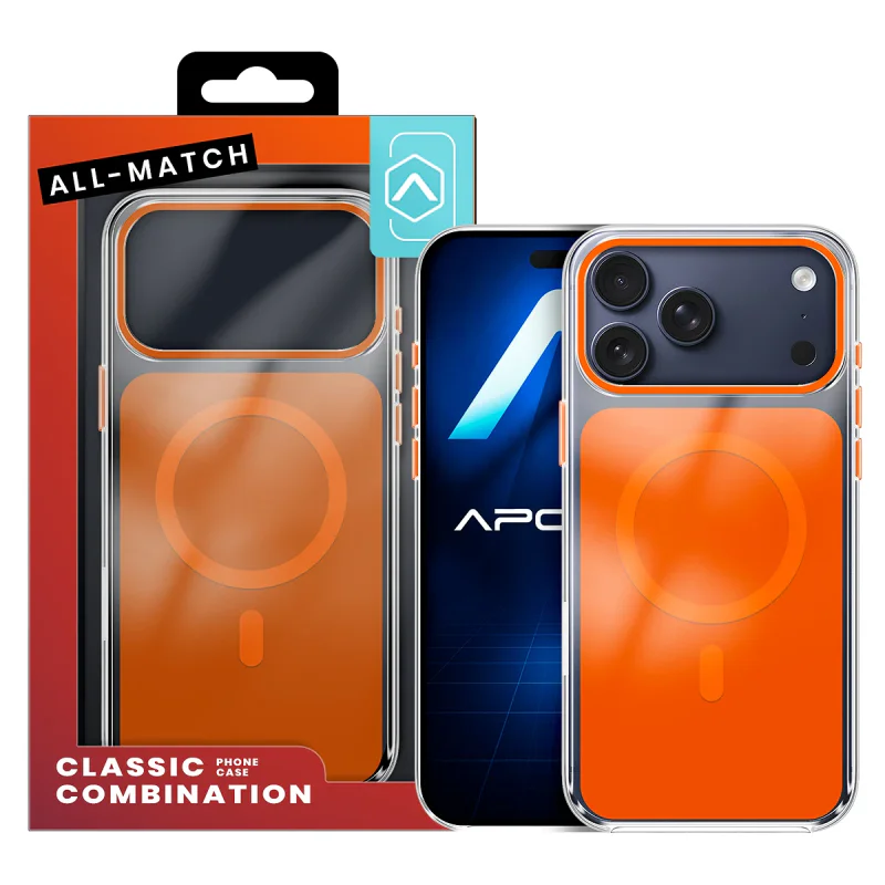 Capa Apokin para iPhone 17 Pro / 18 Pro Acrílica All-Match com MagSafe Laranja - Imagem 6
