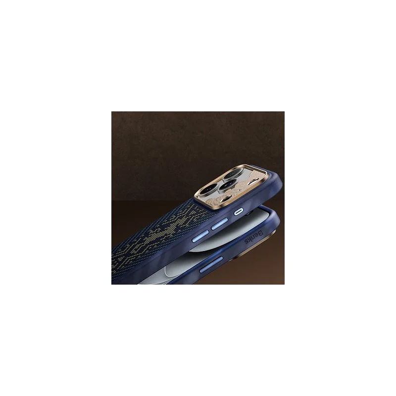 Capa Magnética Benks Knight Pro Y3 em Kevlar para iPhone 17 Pro Max e 18 Pro Max Azul - Imagem 3